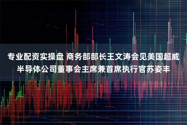 专业配资实操盘 商务部部长王文涛会见美国超威半导体公司董事会主席兼首席执行官苏姿丰